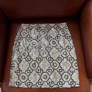 Gold and Black Sequin Skirt!